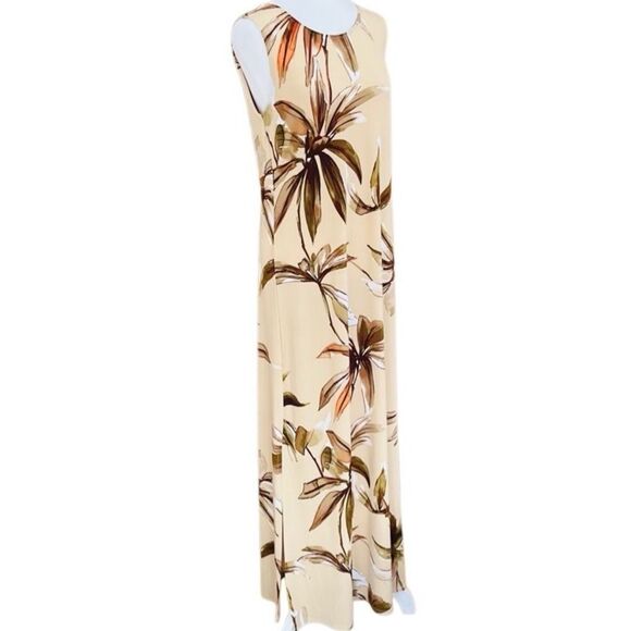 TAHARI sleeveless floral sheath style maxi dress size small. - Picture 6 of 8
